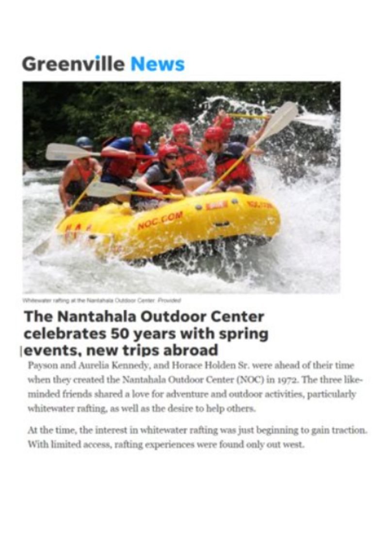 Greenville News - Nantahala Outdoor Center