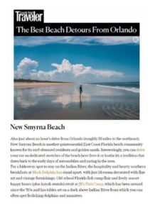 Traveler magazine - New Smyrna Beach